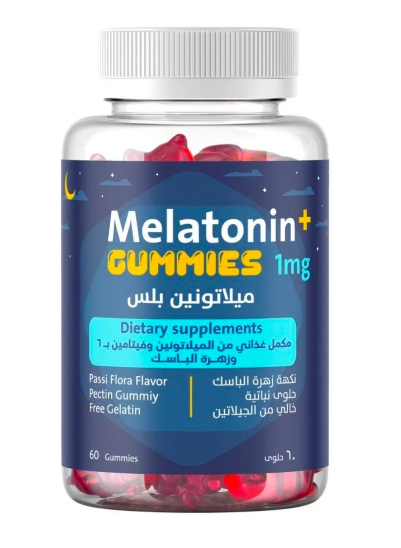 QE Health Melatonin Plus 1 mg 60 candy to treat insomnia and improve sleep - Image 1